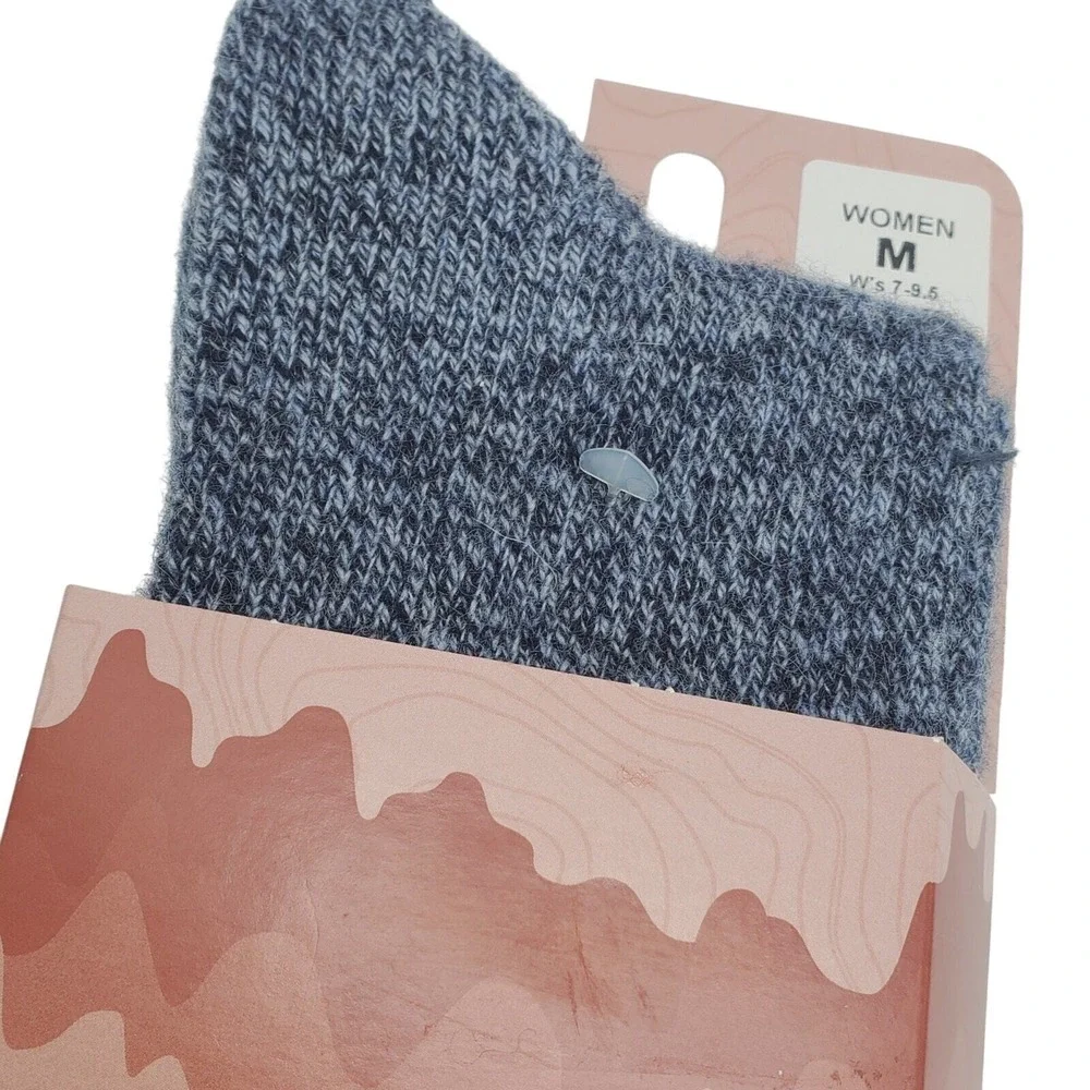 Cashmere Crew Socks Medium Blue Denim Marl B.ella Warm Fall Rory Ankle 7-9.5 M